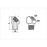 ADAPTER 45° könyök - K R1/4 BSP -- B R1/4 BSP