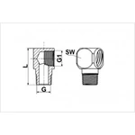 ADAPTER 90° könyök - K R1/4 BSP -- B R1/4 BSP