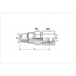 Visszacsapó szelep d=6mm csőhöz, M10x1,Fekete