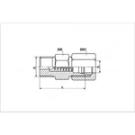 Visszacsapó szelep d=6mm R 1/8 BSPT
