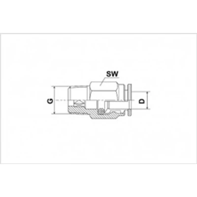 GEK 4-LL M8x1 Gyorskuplungos csatlakozó