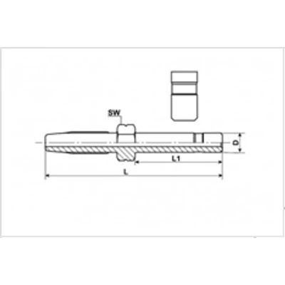 Csőszár egyenes d=6mm rövid 8,6mm-es tömlőhöz